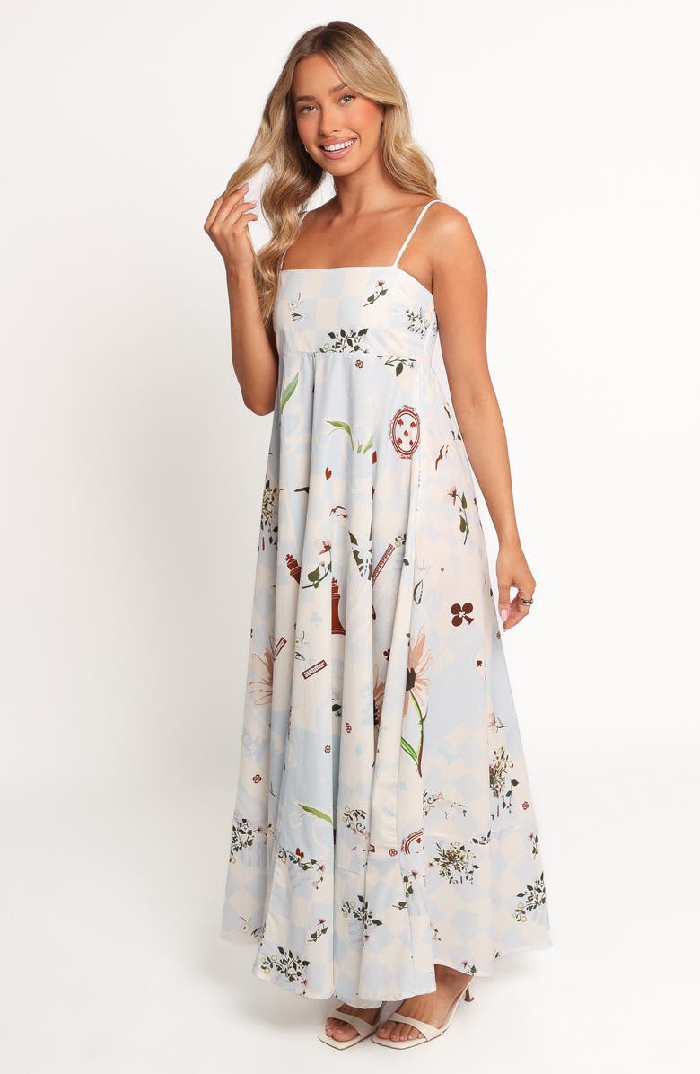 Petal & Pup Emmeline Floral Maxi Dress, Alternate, color, Blue Floral