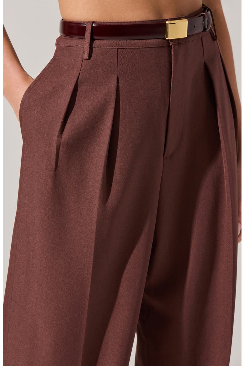 Faria Wide Leg Pants, Alternate, color, PLUM BROWN