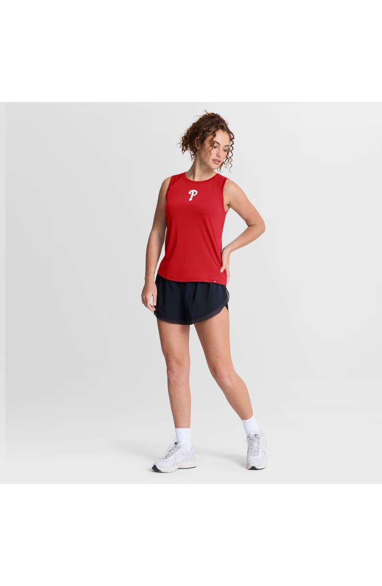FANATICS Women's Fanatics Red Philadelphia Phillies Draped Mesh Back Performance Tank Top, Alternate, color, Red