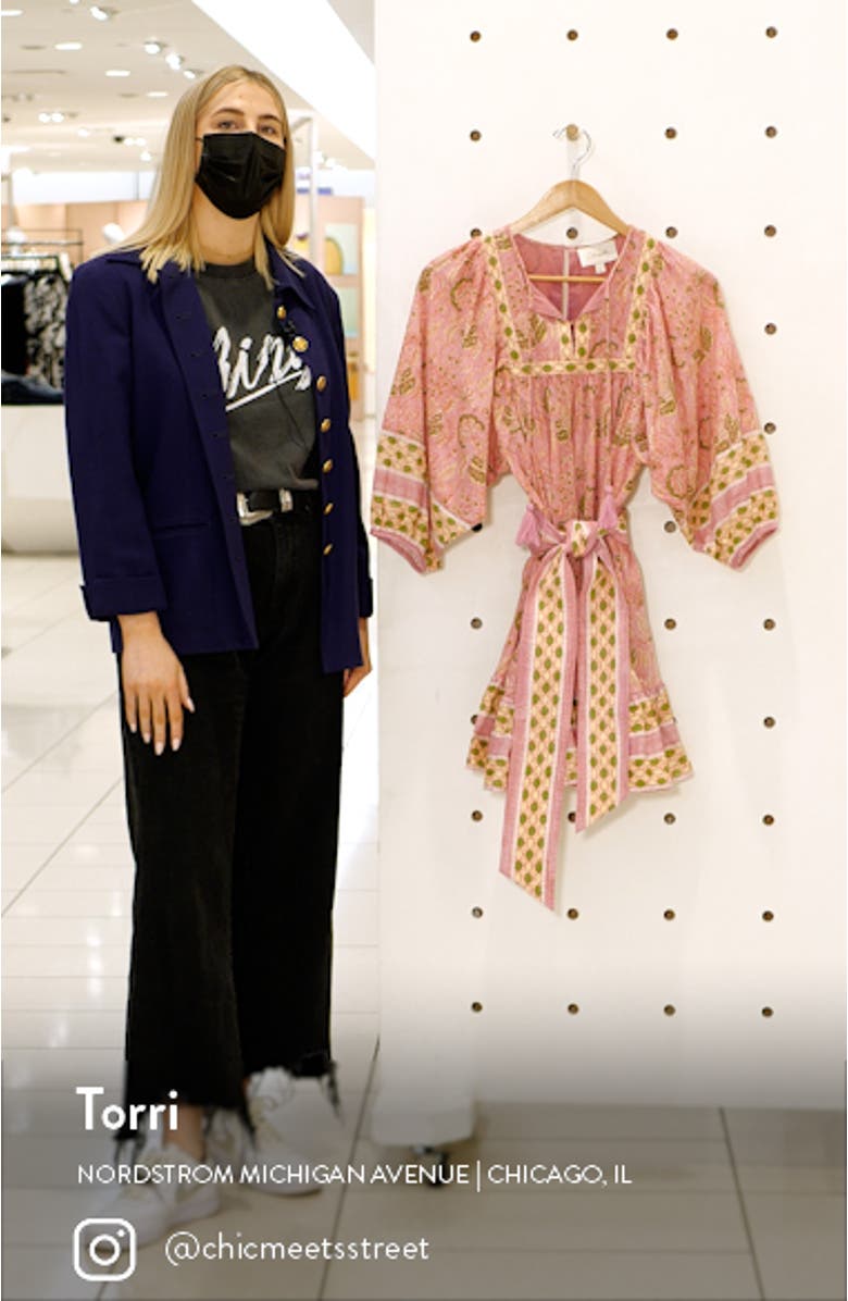 Magdalena Print Minidress, sales video thumbnail