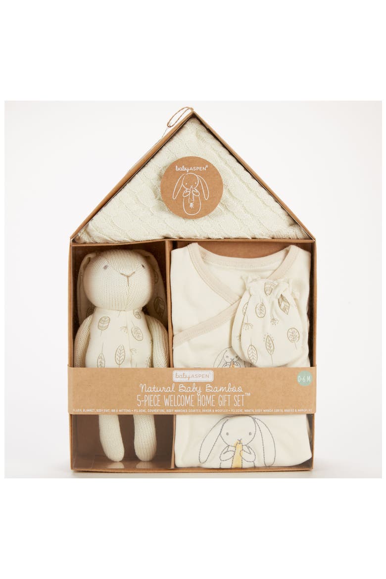 Nature Baby Welcome Home Gift Set, Main, color, BEIGE AND GREY