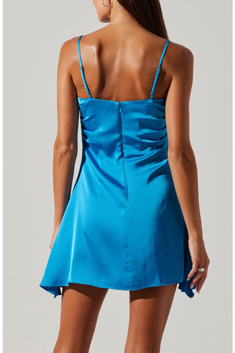 Cerinthe Floral Minidress, Alternate, color, BLUE