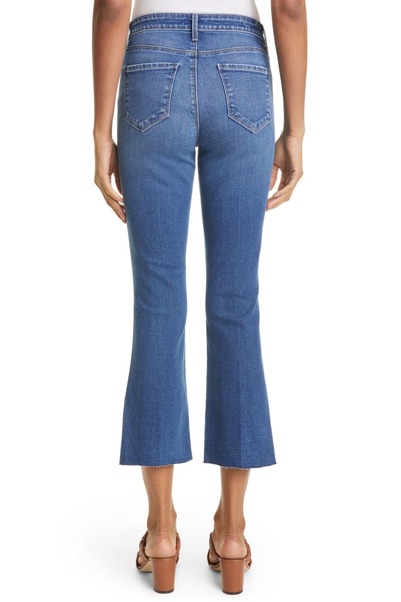 Kendra Raw Hem Crop Flare Leg Jeans, Alternate, color, LAREDO