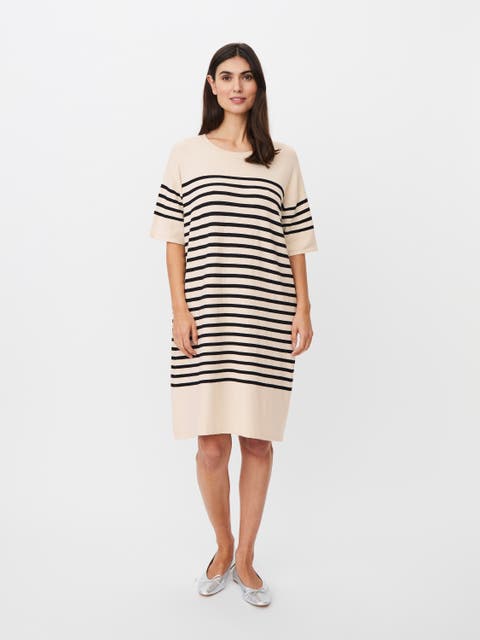 Manirvanae Striped Relaxed Knit Dress
