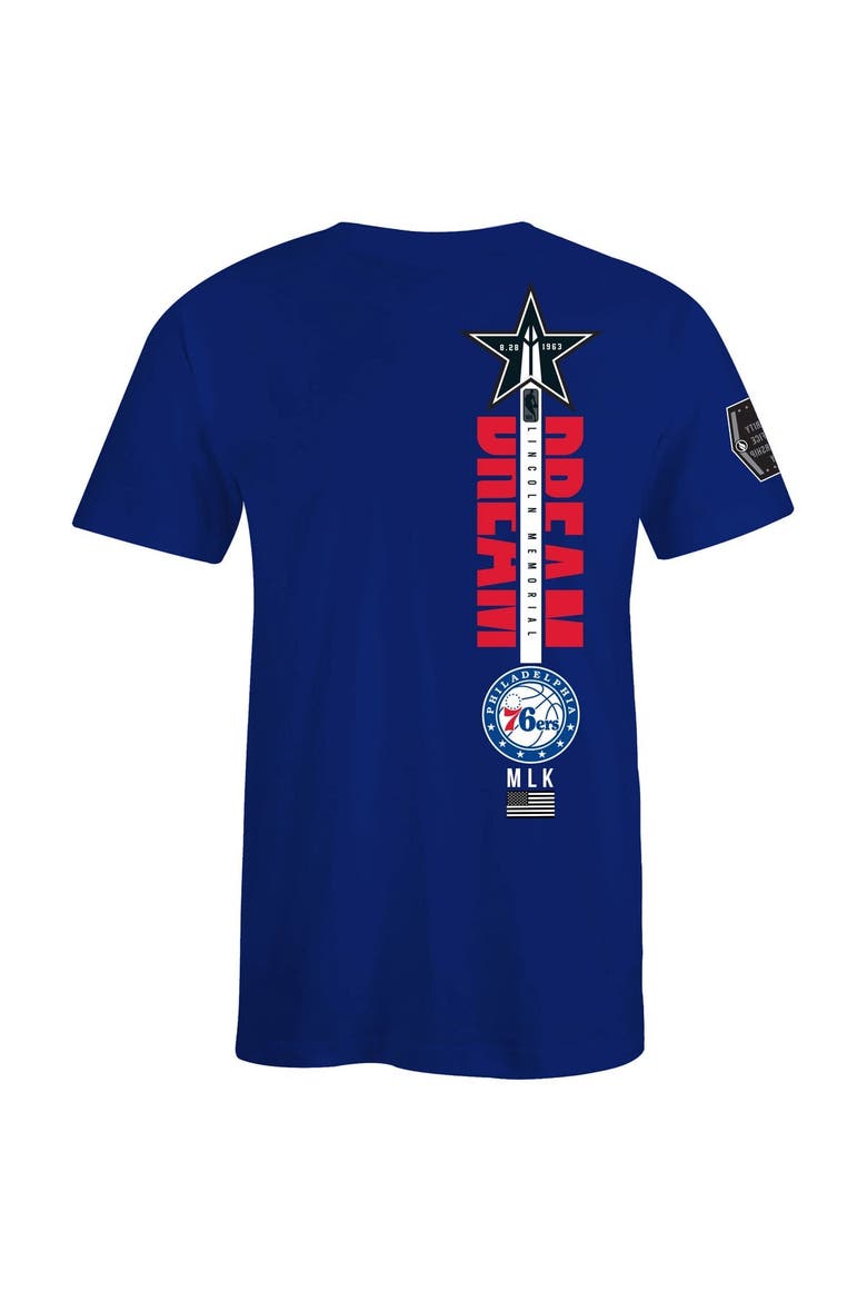 Unisex FISLL x Black History Collection  Blue Philadelphia 76ers T-Shirt, Alternate, color, Blue
