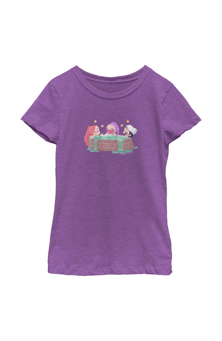 KPop Demon Hunters Girl's KPop Demon Hunters Rumi, Mira and Zoey Relaxing  Graphic T-Shirt, Main, color, Purple Berry