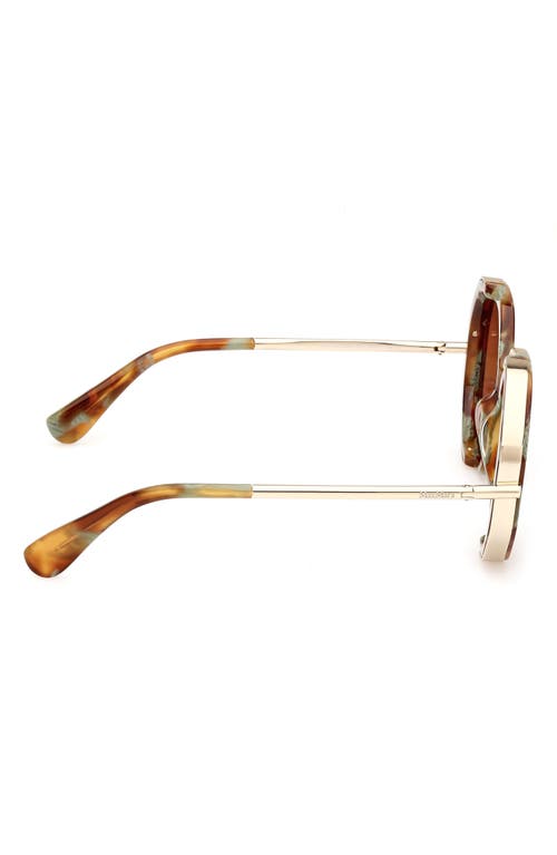 Max Mara Menton 57mm Round Sunglasses In Brown