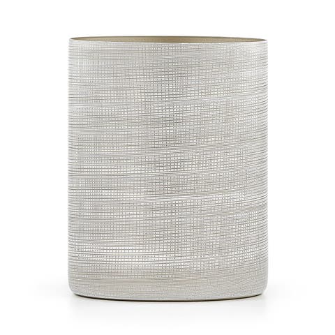 Woven Platinum Waste Basket