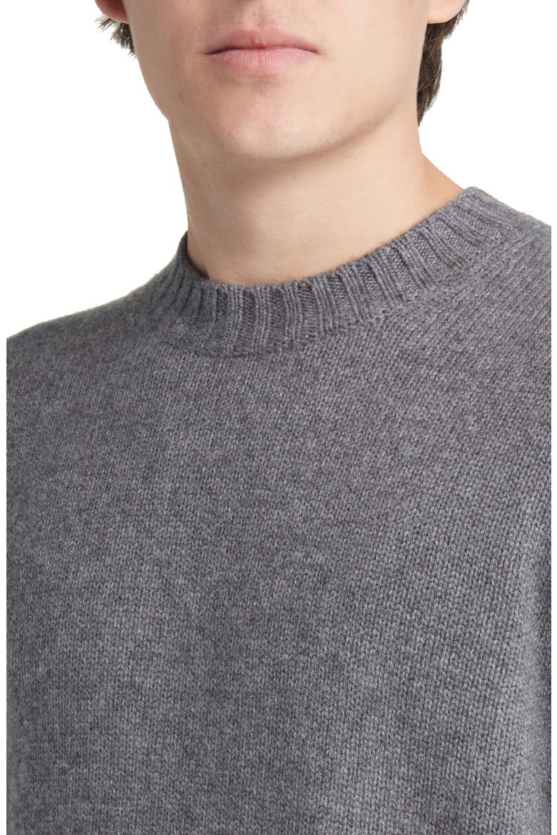 Relaxed Fit Wool & Cashmere Sweater, Alternate, color, MEDIUM HEATHER GREY