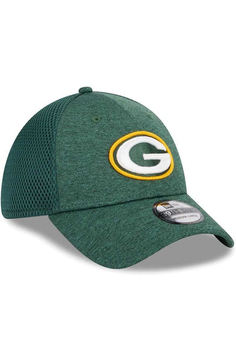 New Era Men's New Era Green Green Bay Packers Stripe 39THIRTY Flex Hat, Alternate, color,