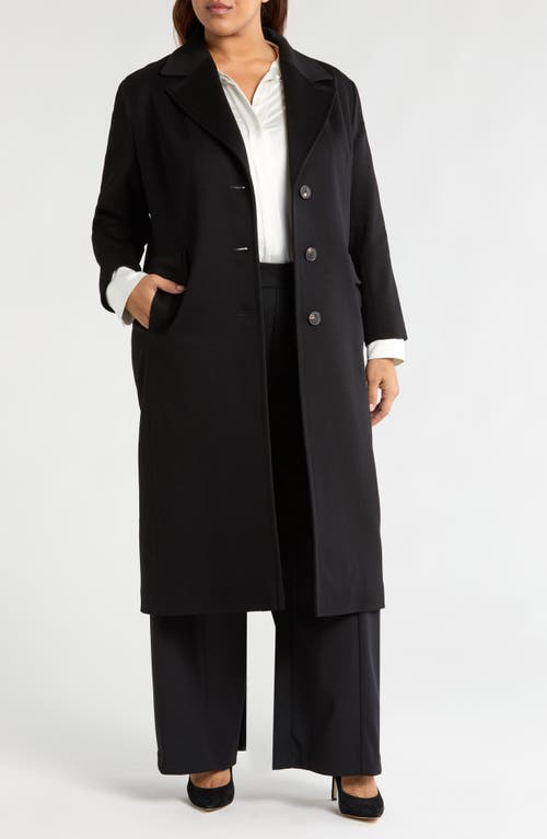 Fleurette Holland Longline Wool Coat (Plus)<br /> in Black 