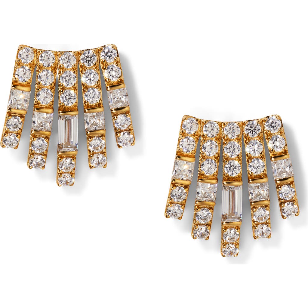 NADRI NADRI DELPHINE CUBIC ZIRCONIA STUD EARRINGS