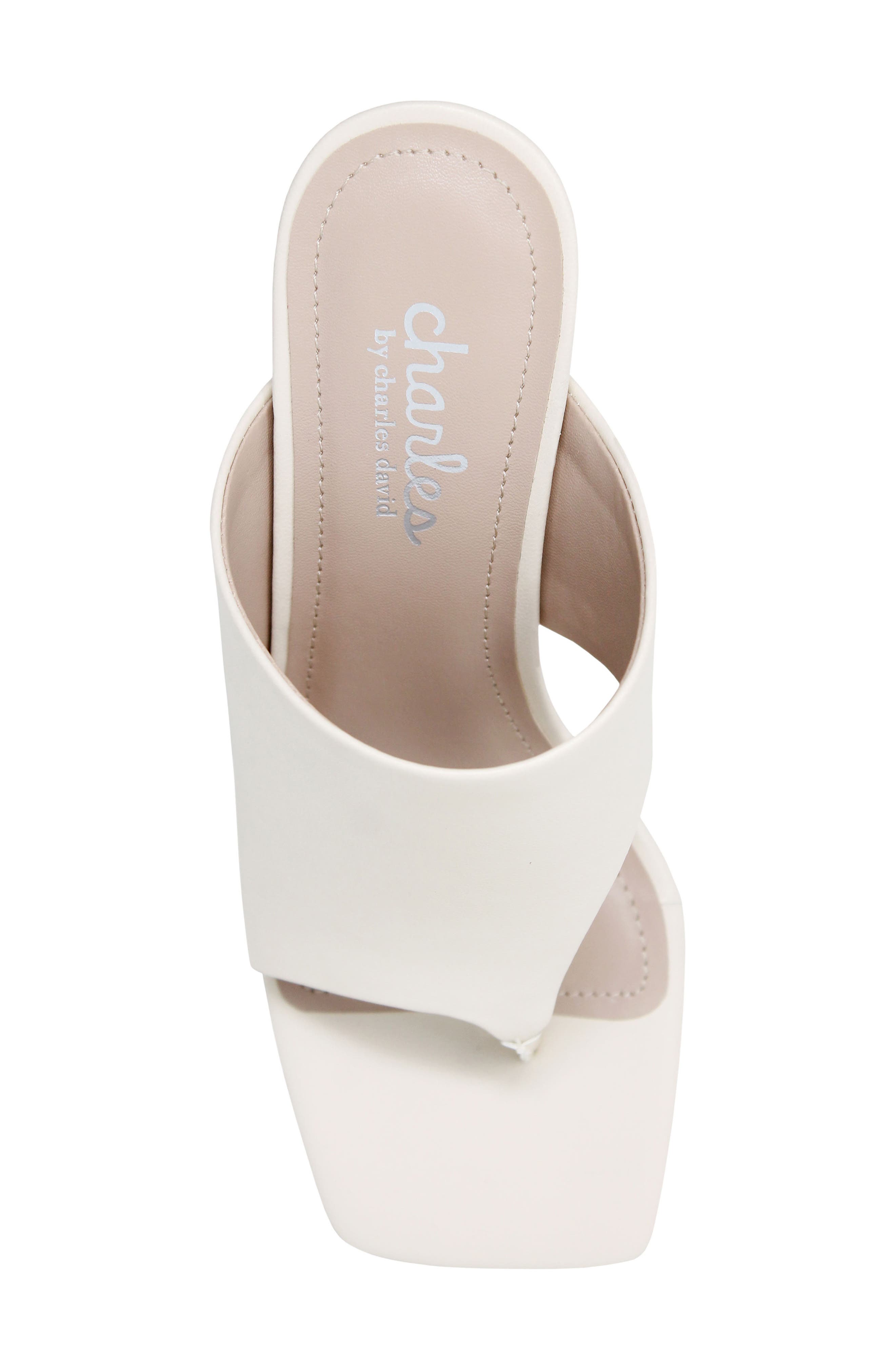 Jingle Slide Sandal, Alternate, color, OFF WHITE FAUX LEATHER