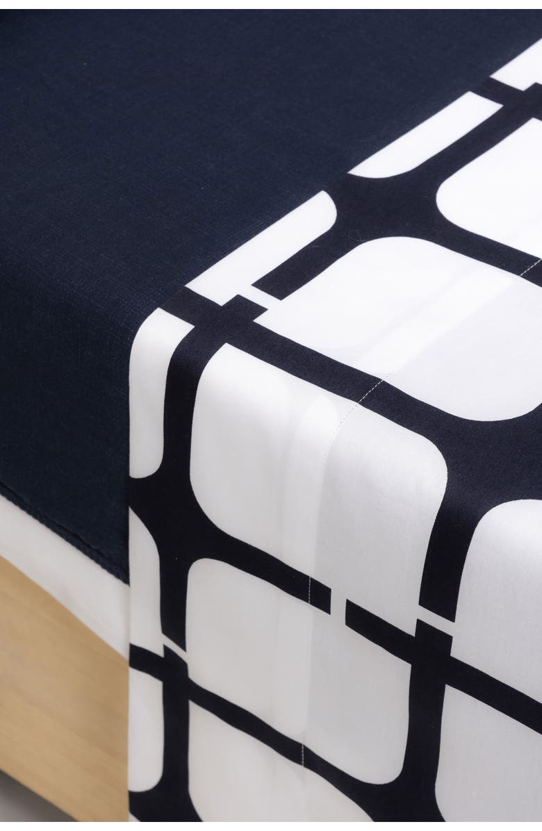 Brooks Brothers Broken Square 300 Thread Count Sheet Set, Alternate, color, Navy