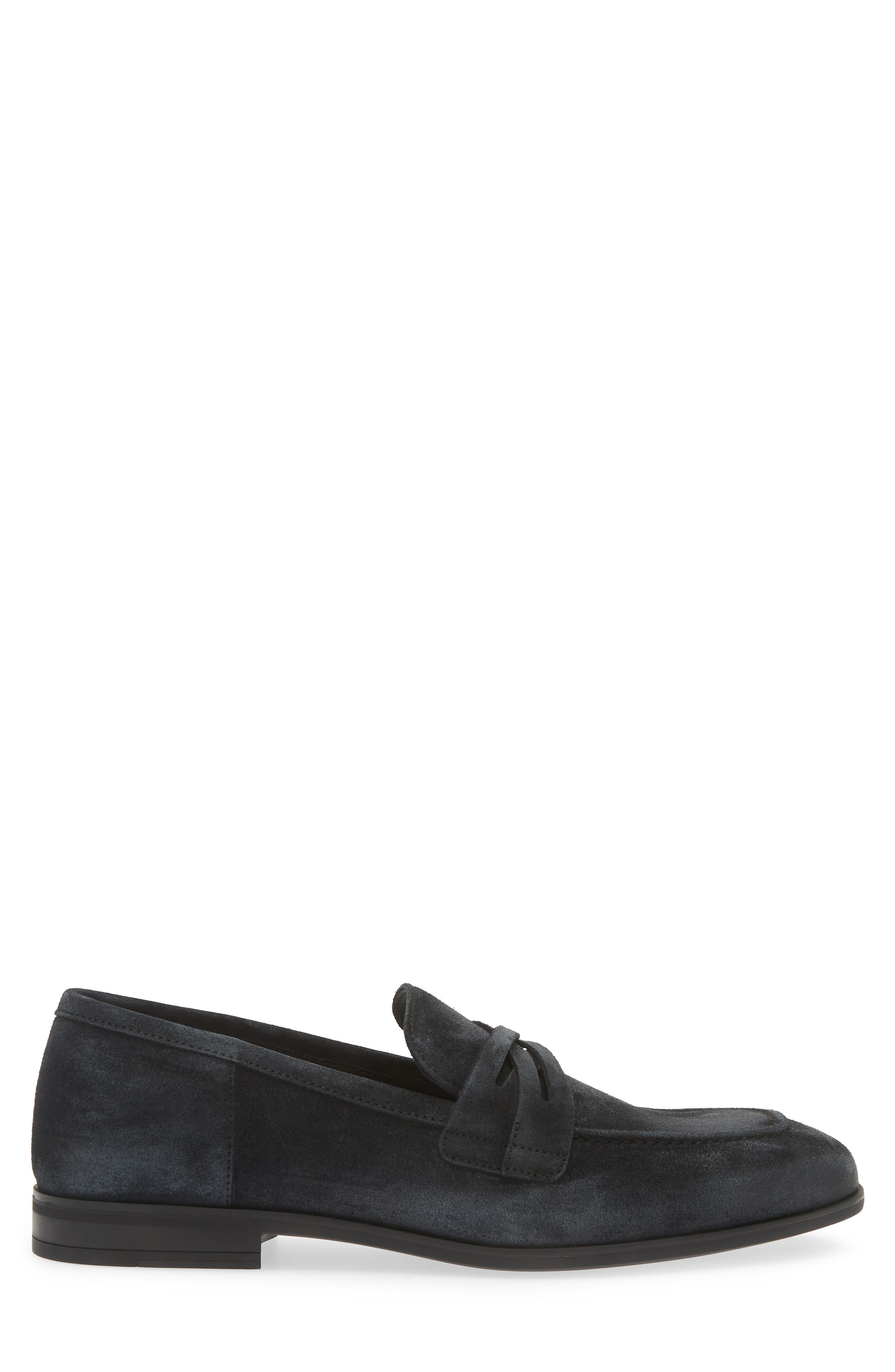 Stuart Weitzman Simon Crisscross Loafer, Alternate, color, Off Black