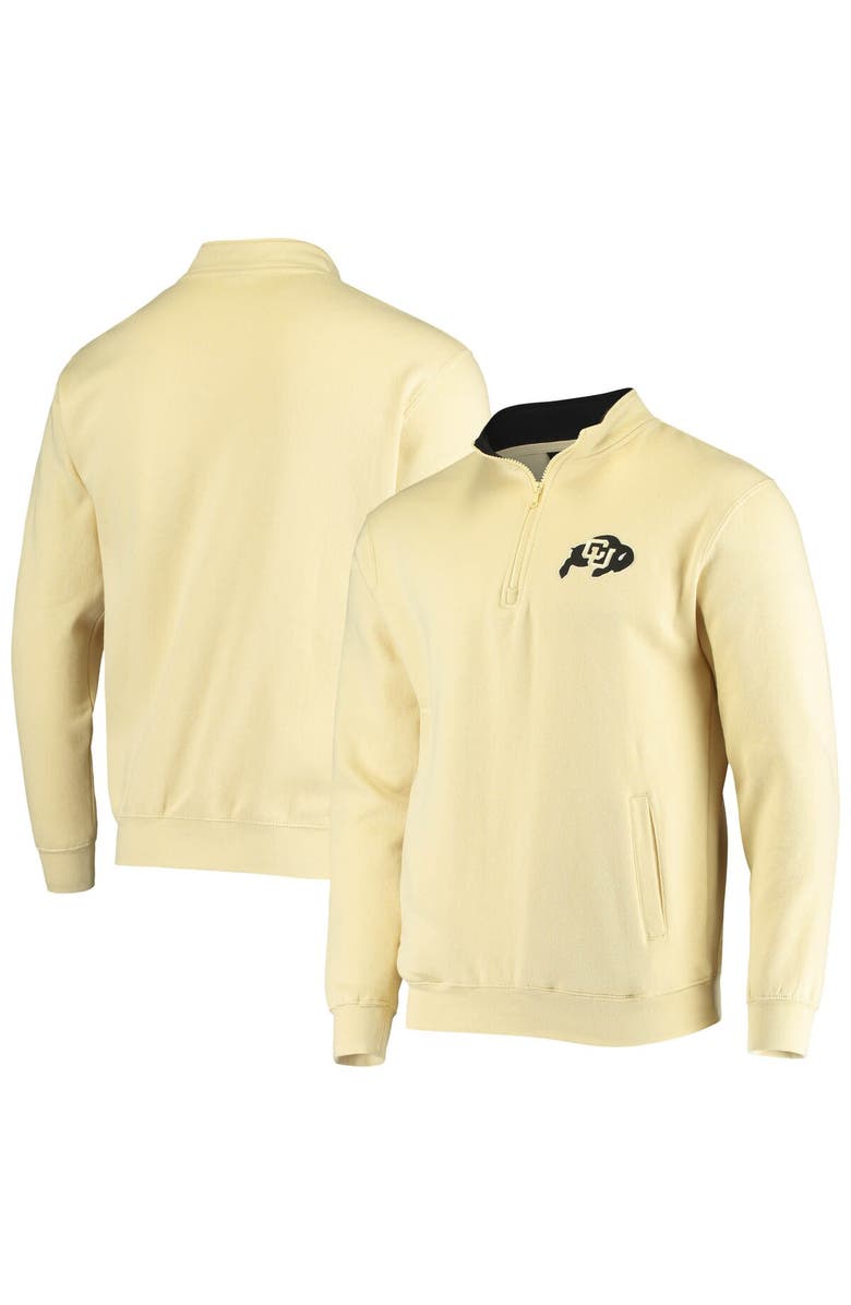 COLOSSEUM Men's Colosseum Gold Colorado Buffaloes Tortugas Logo Quarter-Zip Jacket, Main, color, Vegas Gold