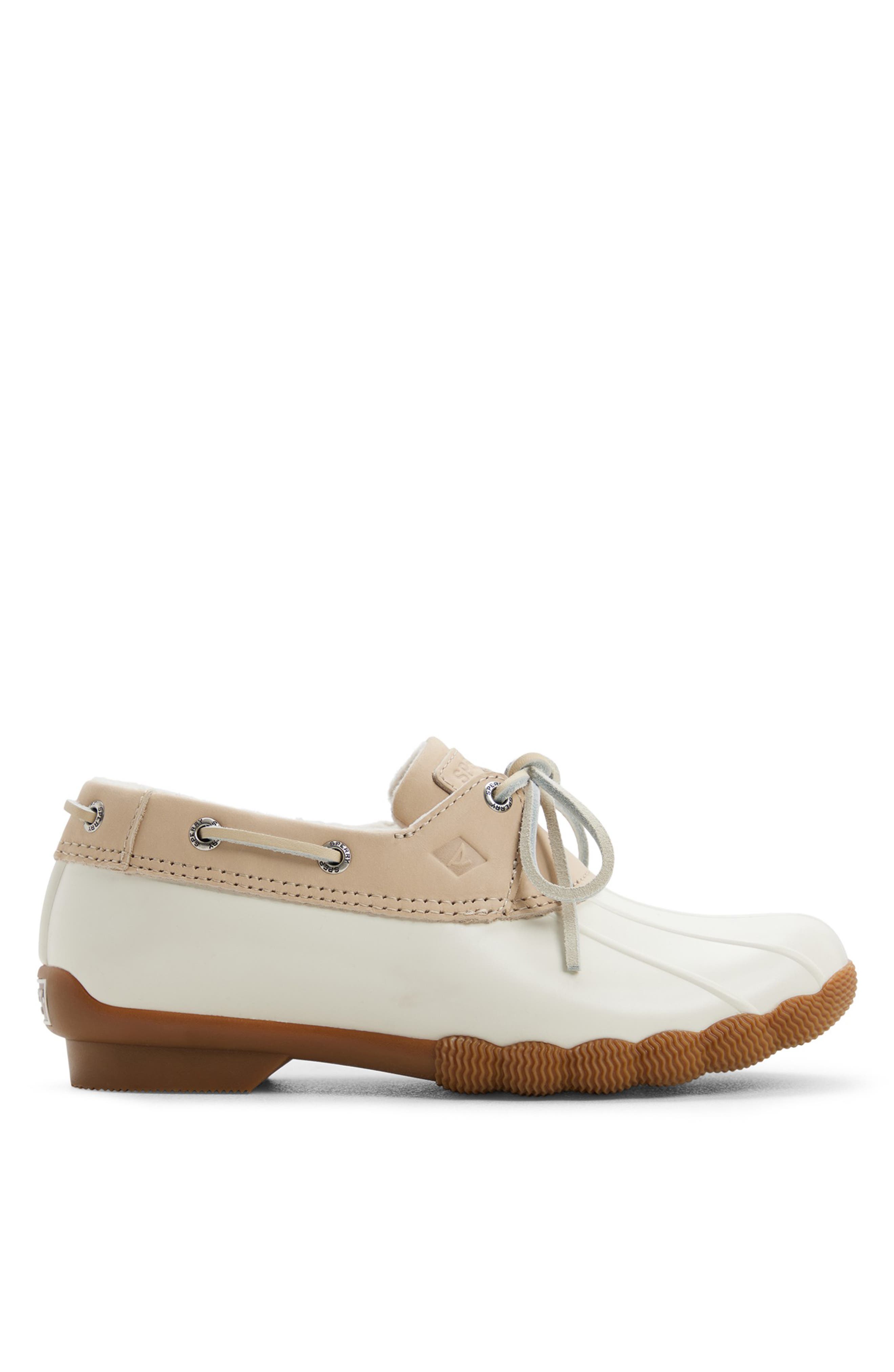Saltwater™ 1 Eye Waterproof Duck Shoe, Alternate, color, LINEN/ OAT LEATHER