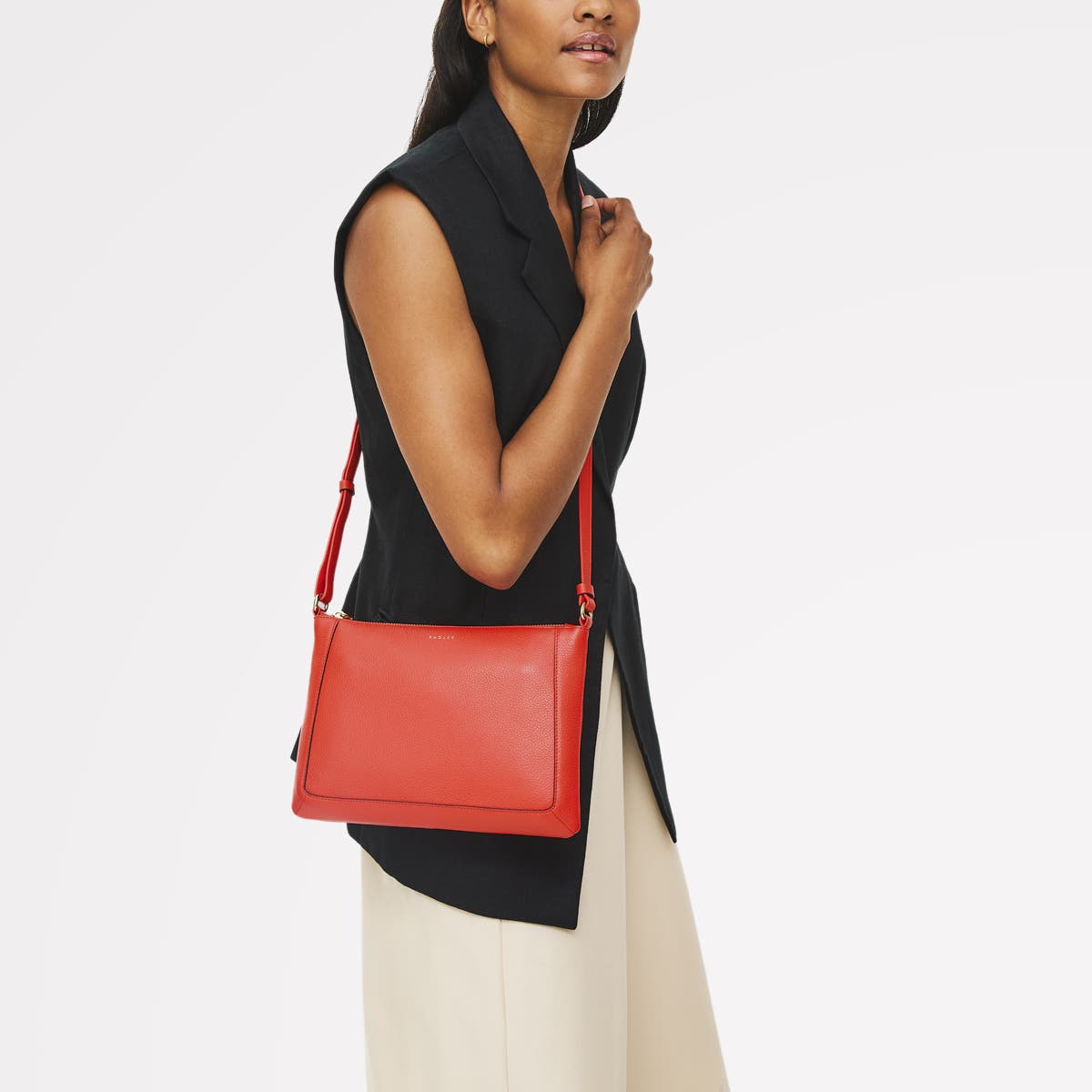 Kew Way Small Ziptop Crossbody Bag, Alternate, color, Luscious Red