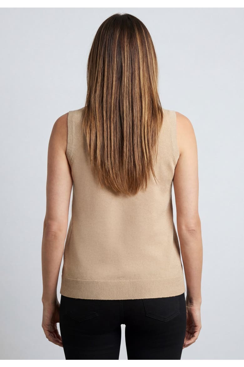 Sleeveless Sequin Knit Sweater Shell, Alternate, color, NEW KHAKI SHIMMER