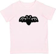 Sweet Wink Pink Bat Patch Halloween Short Sleeve T-Shirt