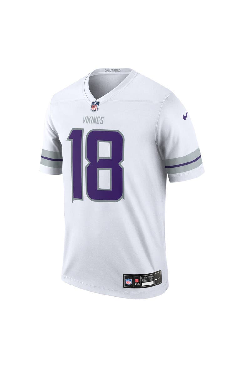 Men's Nike Justin Jefferson White Minnesota Vikings Alternate Legend Player Jersey, Alternate, color, White