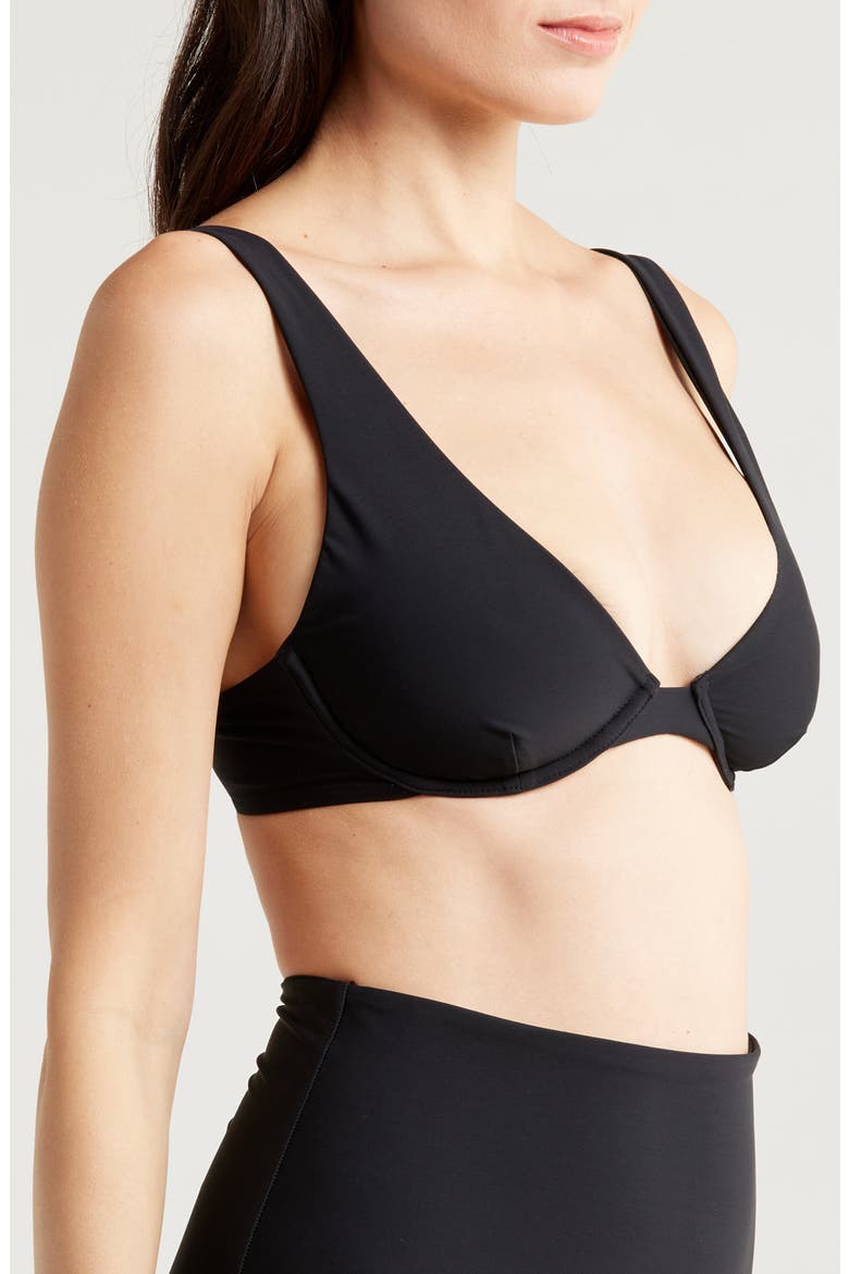 Gracie Underwire Bikini Top, Alternate, color, BLACK