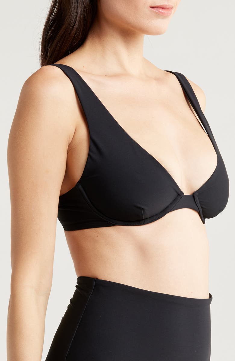 BONDI BORN Gracie Underwire Bikini Top, Alternate, color, Black