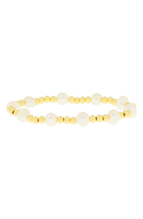 Mellie Cultured Pearl & Bead Stretch Bracelet
