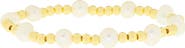 MARLYN SCHIFF Mellie Cultured Pearl & Bead Stretch Bracelet