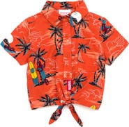 Marvel Spider-Man Button Front Hawaiian Shirt