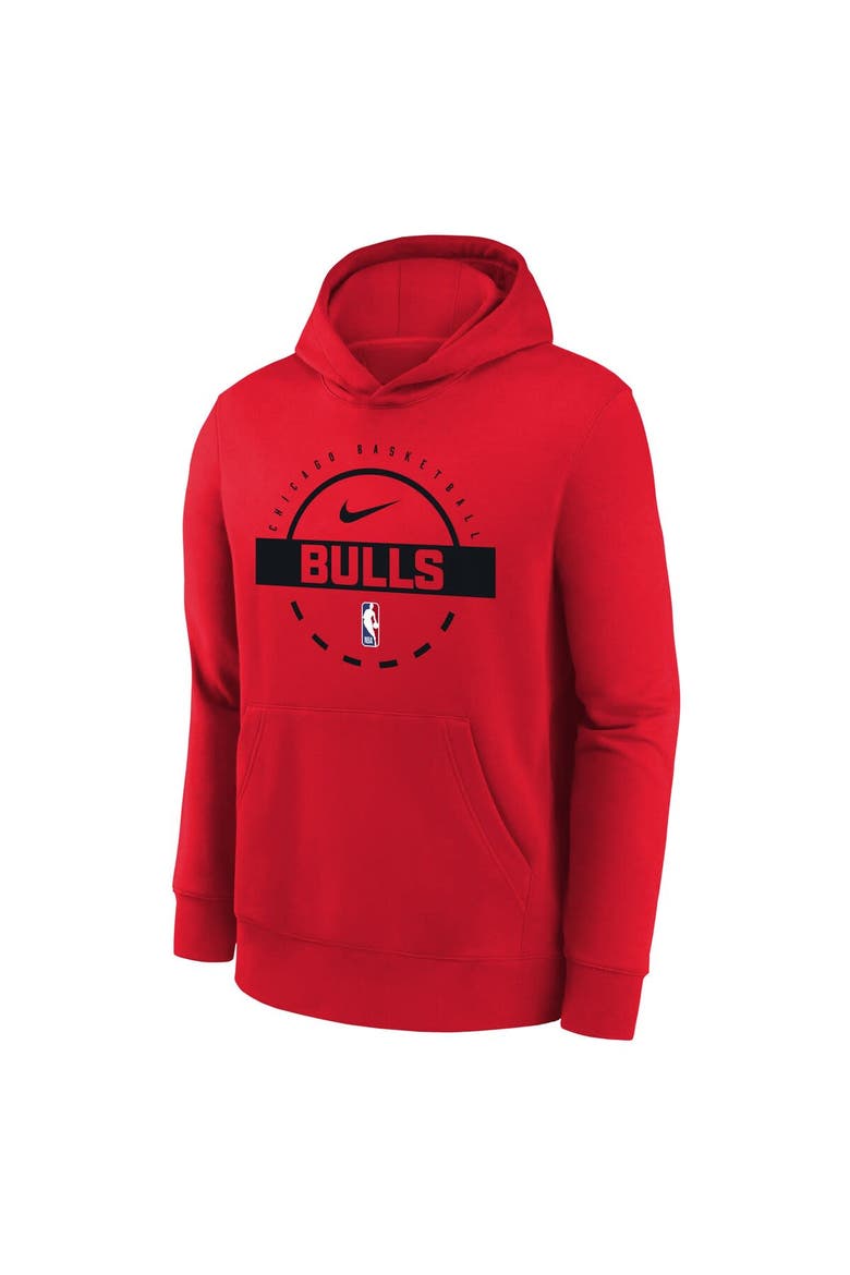 Youth Nike Red Chicago Bulls 2025/26 Club Fleece Practice Hoodie, Alternate, color, Red