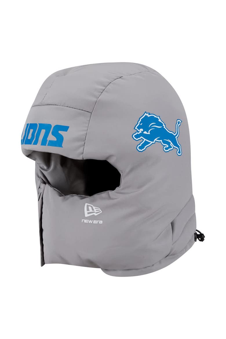Men's New Era  Gray Detroit Lions Puffer Balaclava, Alternate, color, Gray