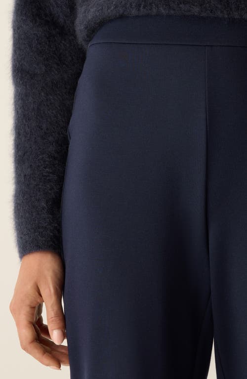 Eileen Fisher Double Knit Lantern Ankle Pants In Blue