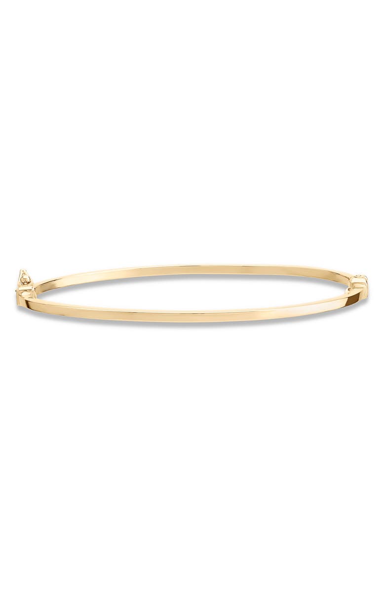 LANA Skinny 14K Gold Hollow Hinged Bangle, Main, color, Yellow