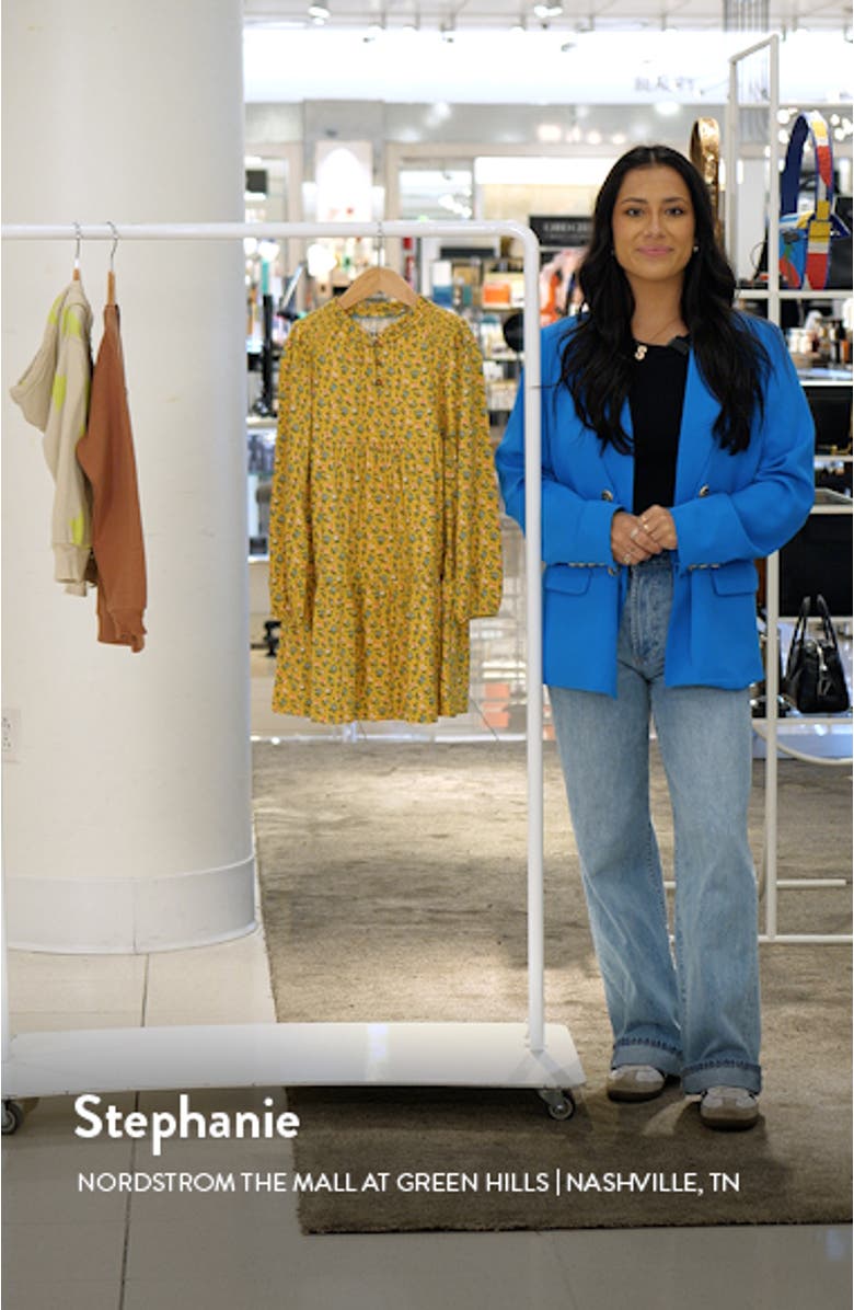 Kids' Katherine Floral Long Sleeve Tiered Jersey Dress, sales video thumbnail