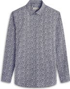 Bugatchi Julian Shaped Fit Leaf Print Button-Up Shirt