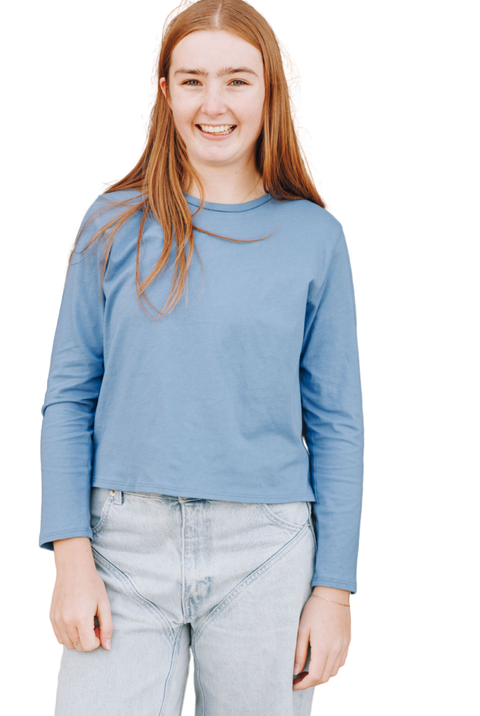 Whisper Long Sleeve Cotton Tee