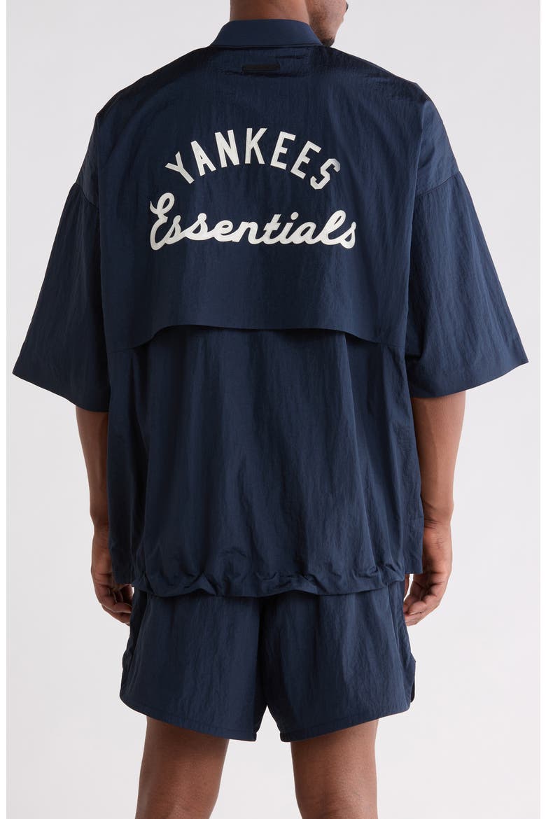 Yankees Three-Quarter-Sleeve Pullover, Alternate, color, DARK SAPPHIRE