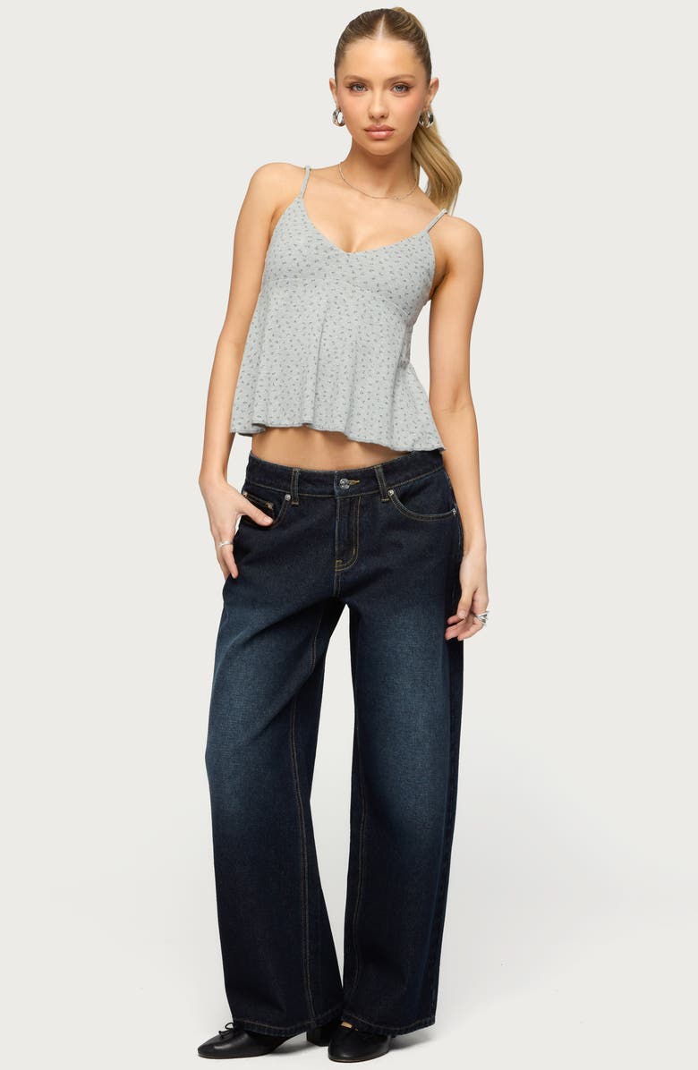 EDIKTED Raelynn Wide Leg Jeans, Alternate, color, 