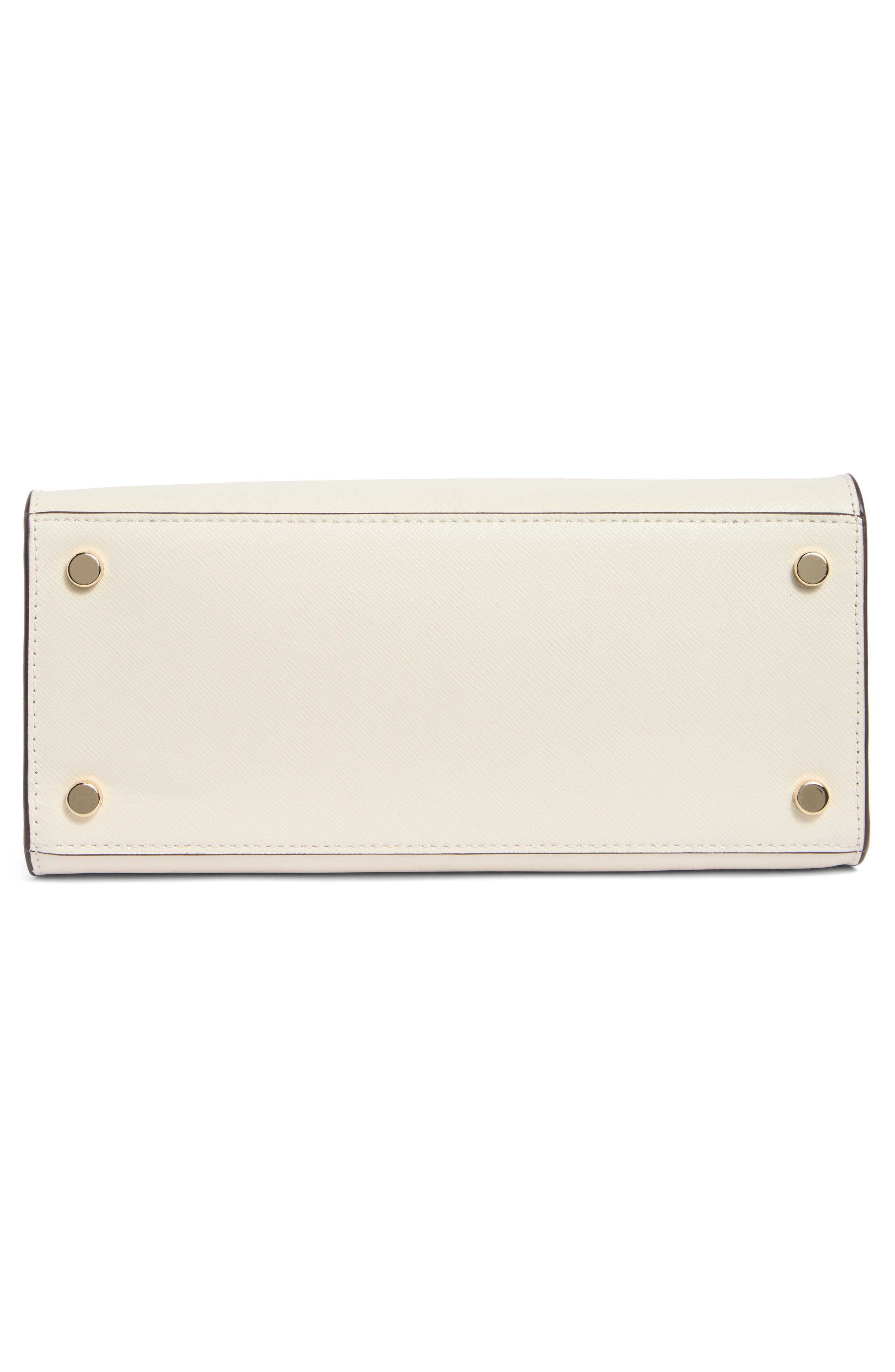 small madison saffiano leather handbag, Alternate, color, MERINGUE