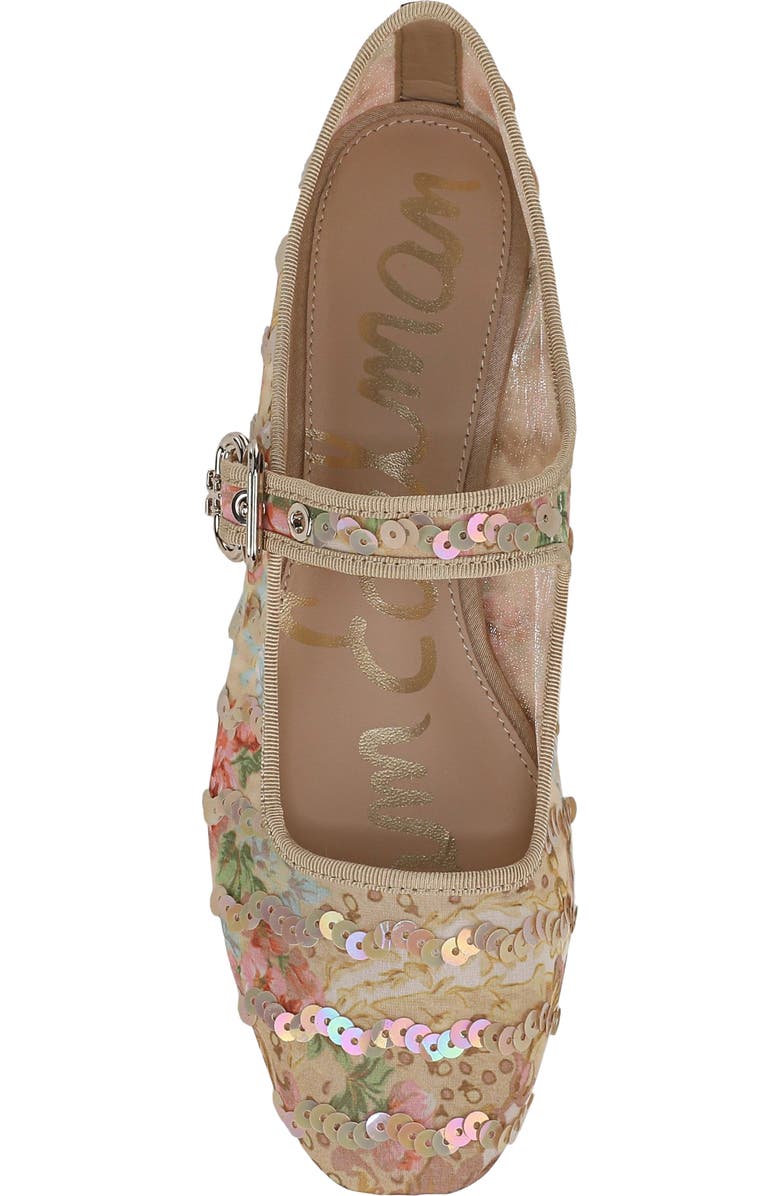Sam Edelman Michaela Sequin Flat, Alternate, color, Ecru Multi