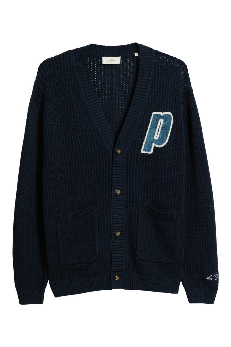 x Prince Openwork Cotton Cardigan, Alternate, color, DARK NAVY