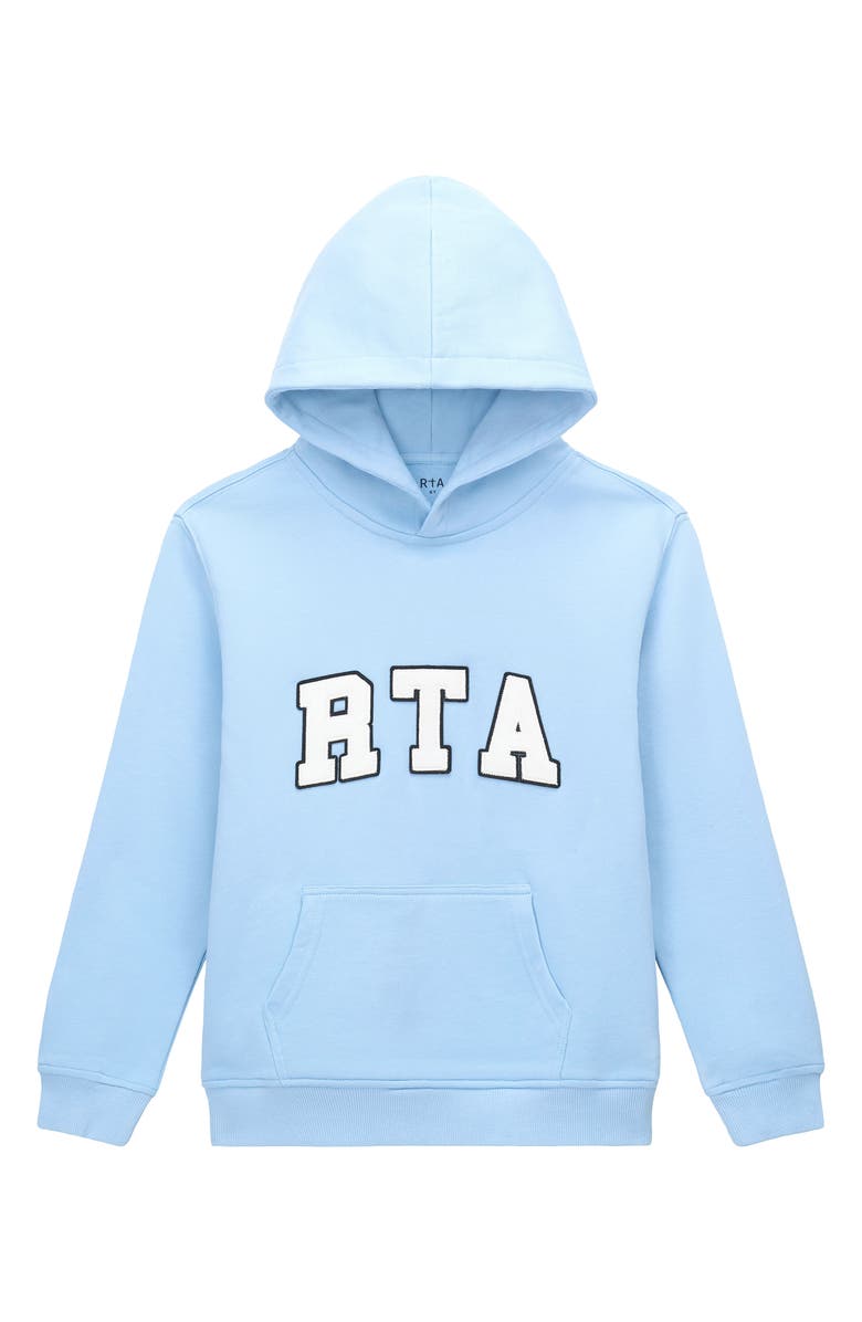 RtA Kids' Eden Collegiate Logo French Terry Hoodie, Main, color, Blue Collegiate