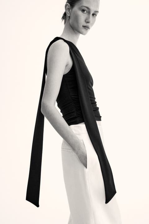 Draped One-shoulder Top