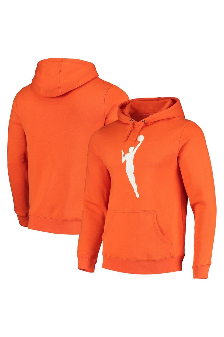 Men's Fanatics Branded Orange WNBA Logo Fitted Pullover Hoodie, Main, color, Orange