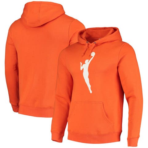Men's Fanatics Branded Orange WNBA Logo Fitted Pullover Hoodie