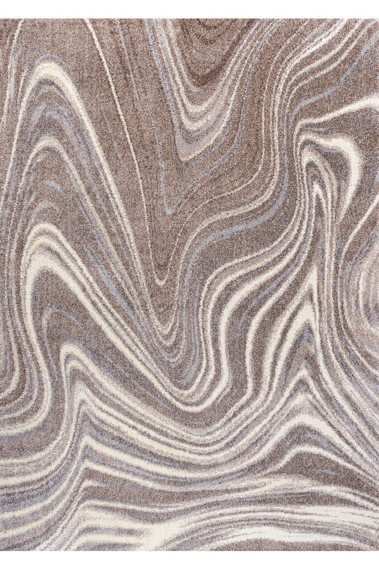 Eleni Contemporary Glam Abstract Marble Area Rug, Main, color, Cream