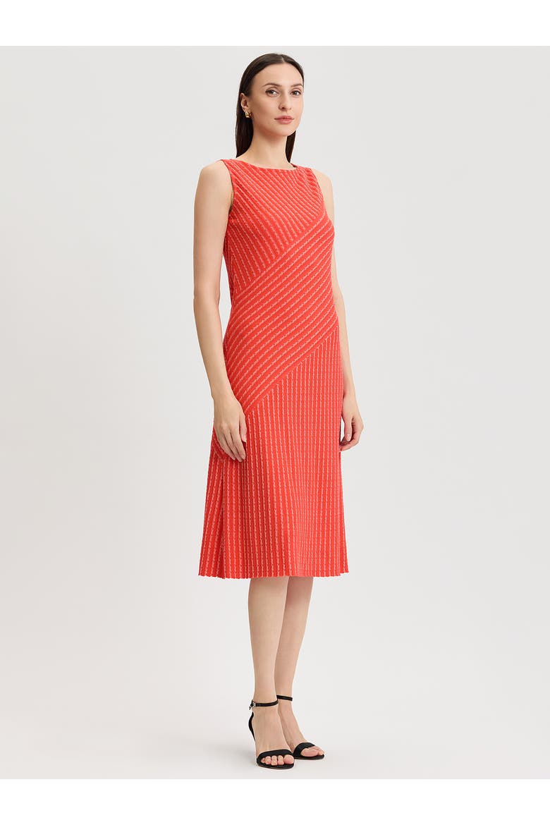 Striped Lined Soft Knit Midi Dress, Alternate, color, Cherry Ember/Biscotti