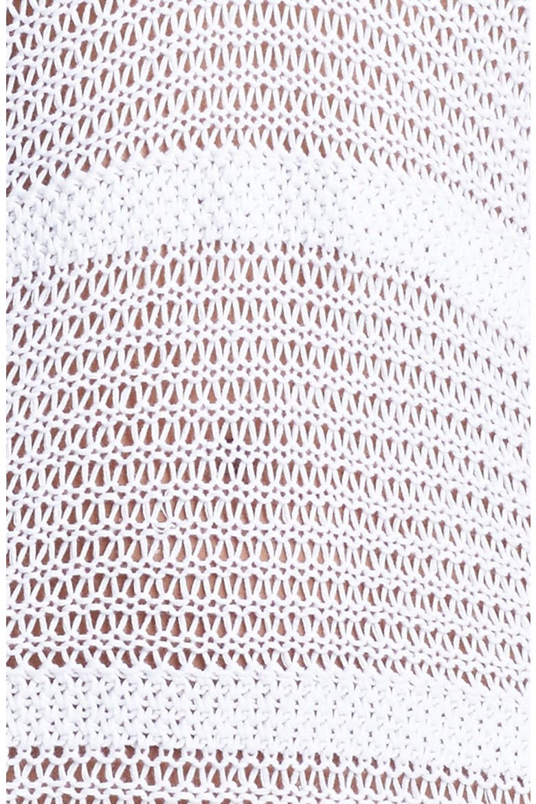 Open Stitch Beach Sweater, Alternate, color, WHITE/ PERIWINKLE