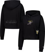 PRO STANDARD Women's Pro Standard Black Pittsburgh Penguins Jewels Cropped Pullover Hoodie